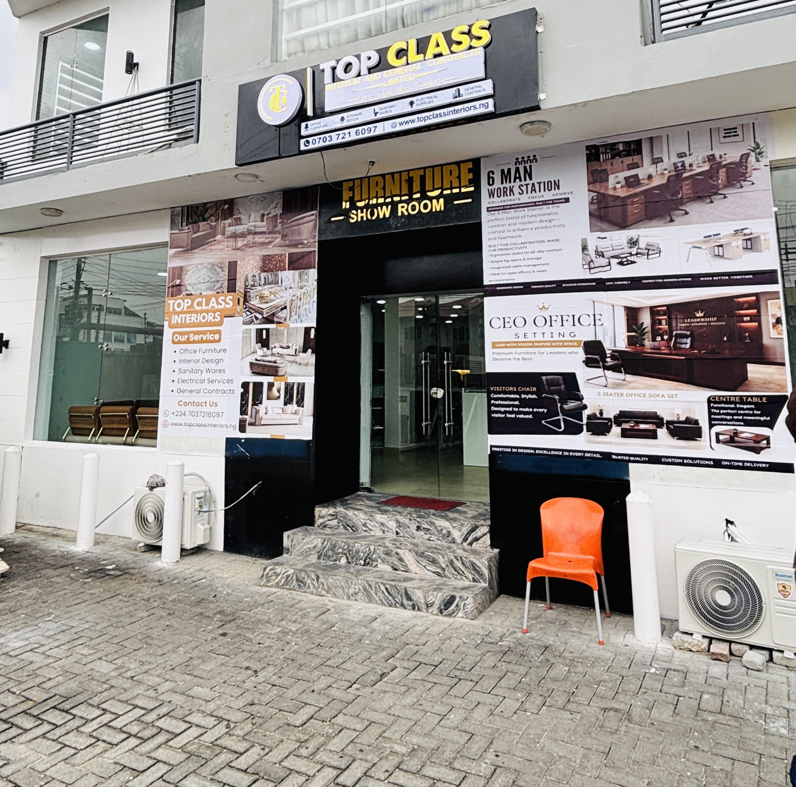 Completed luxury living room interior by Top Class Interiors, Lekki